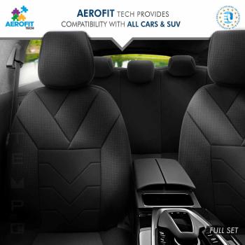 Auto Sitzbezug Set Universal Vorne und Hinten Komfortabel Komplett Set